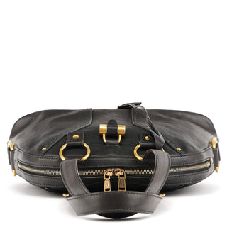 Yves Saint Laurent Black Leather Muse Tote Bag