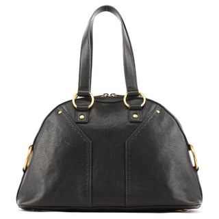 Yves Saint Laurent Black Leather Muse Tote Bag