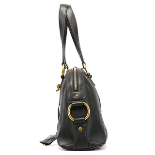 Yves Saint Laurent Black Leather Muse Tote Bag