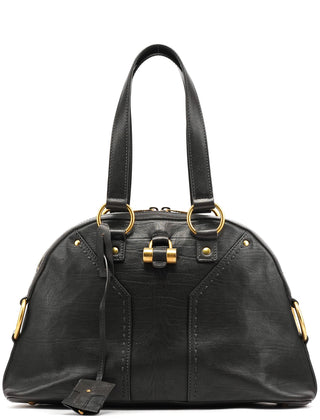 Yves Saint Laurent Black Leather Muse Tote Bag