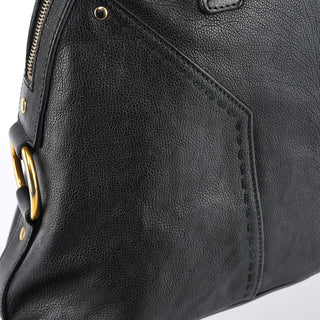 Yves Saint Laurent Black Leather Muse Tote Bag