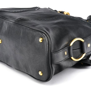 Yves Saint Laurent Black Leather Muse Tote Bag