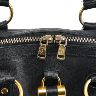 Yves Saint Laurent Black Leather Muse Tote Bag