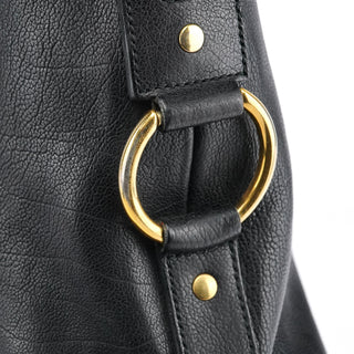 Yves Saint Laurent Black Leather Muse Tote Bag