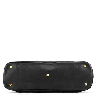 Yves Saint Laurent Black Leather Muse Tote Bag