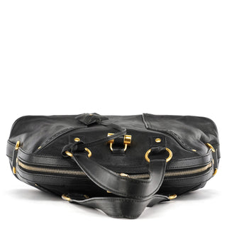 Yves Saint Laurent Black Leather Muse Tote Bag