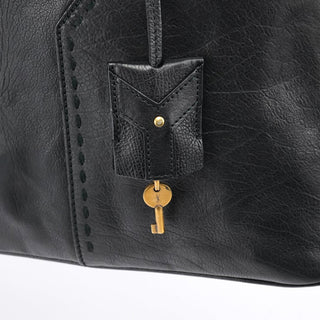 Yves Saint Laurent Black Leather Muse Tote Bag