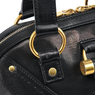Yves Saint Laurent Black Leather Muse Tote Bag
