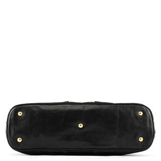 Yves Saint Laurent Black Leather Muse Tote Bag