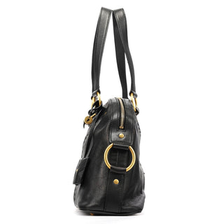 Yves Saint Laurent Black Leather Muse Tote Bag
