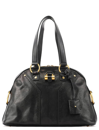 Yves Saint Laurent Black Leather Muse Tote Bag