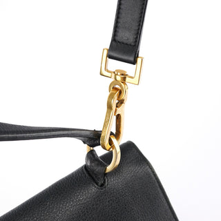 Yves Saint Laurent Black Leather Muse Two 2-Way Bag