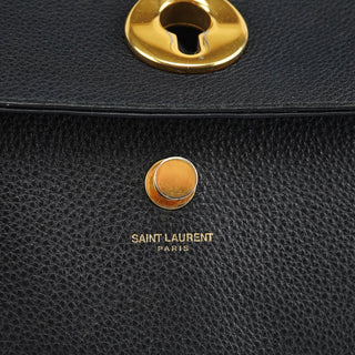 Yves Saint Laurent Black Leather Muse Two 2-Way Bag