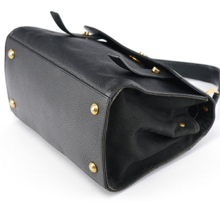 Yves Saint Laurent Black Leather Muse Two 2-Way Bag