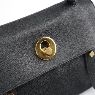Yves Saint Laurent Black Leather Muse Two 2-Way Bag