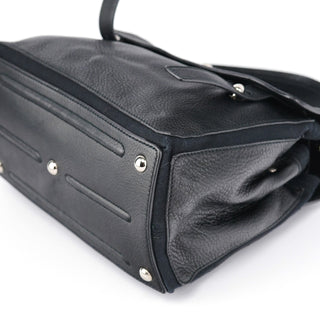 Yves Saint Laurent Black Leather Muse Two 2-Way Bag