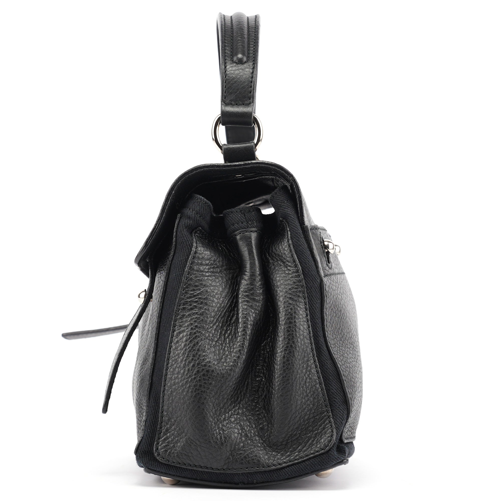 Yves Saint Laurent Sac deux portés Muse Two en cuir noir