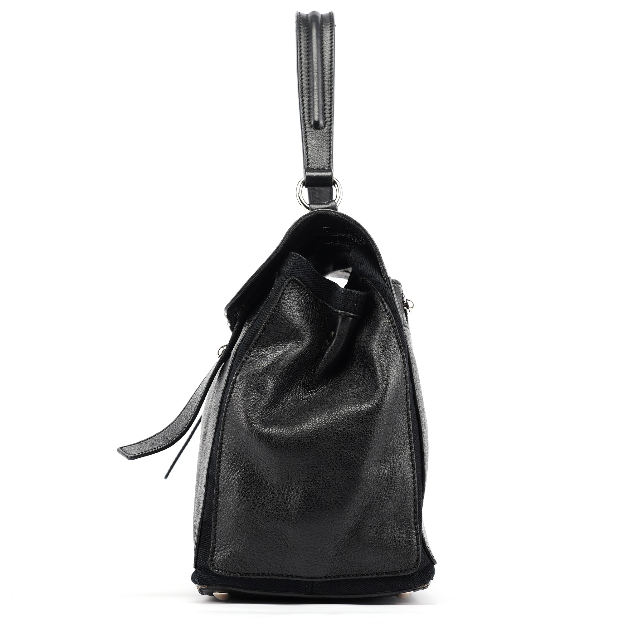 Yves Saint Laurent Muse Two Handtasche aus schwarzem Leder