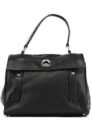 Yves Saint Laurent Black Leather Muse Two Bag