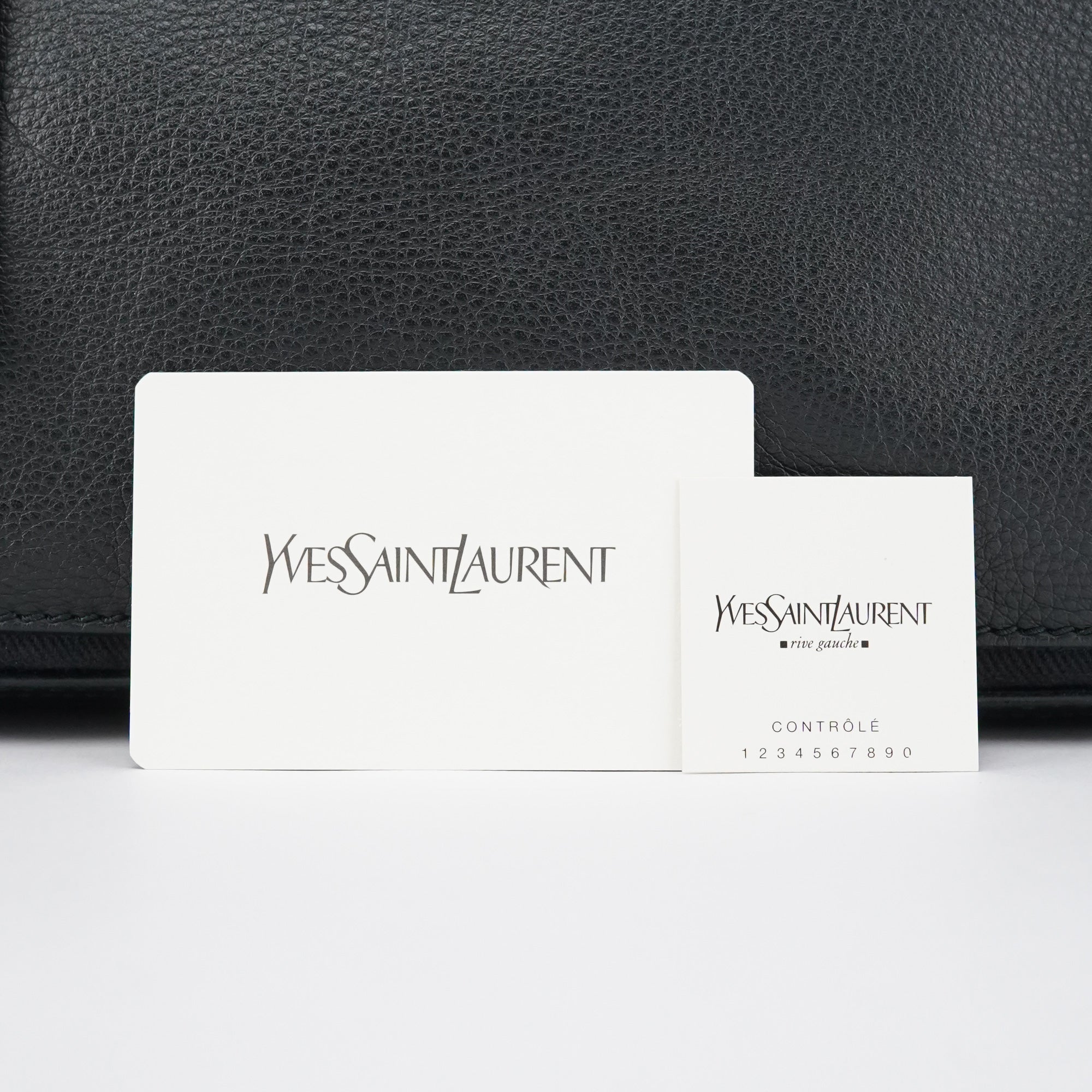 Yves Saint Laurent Black Leather Muse Two Bag