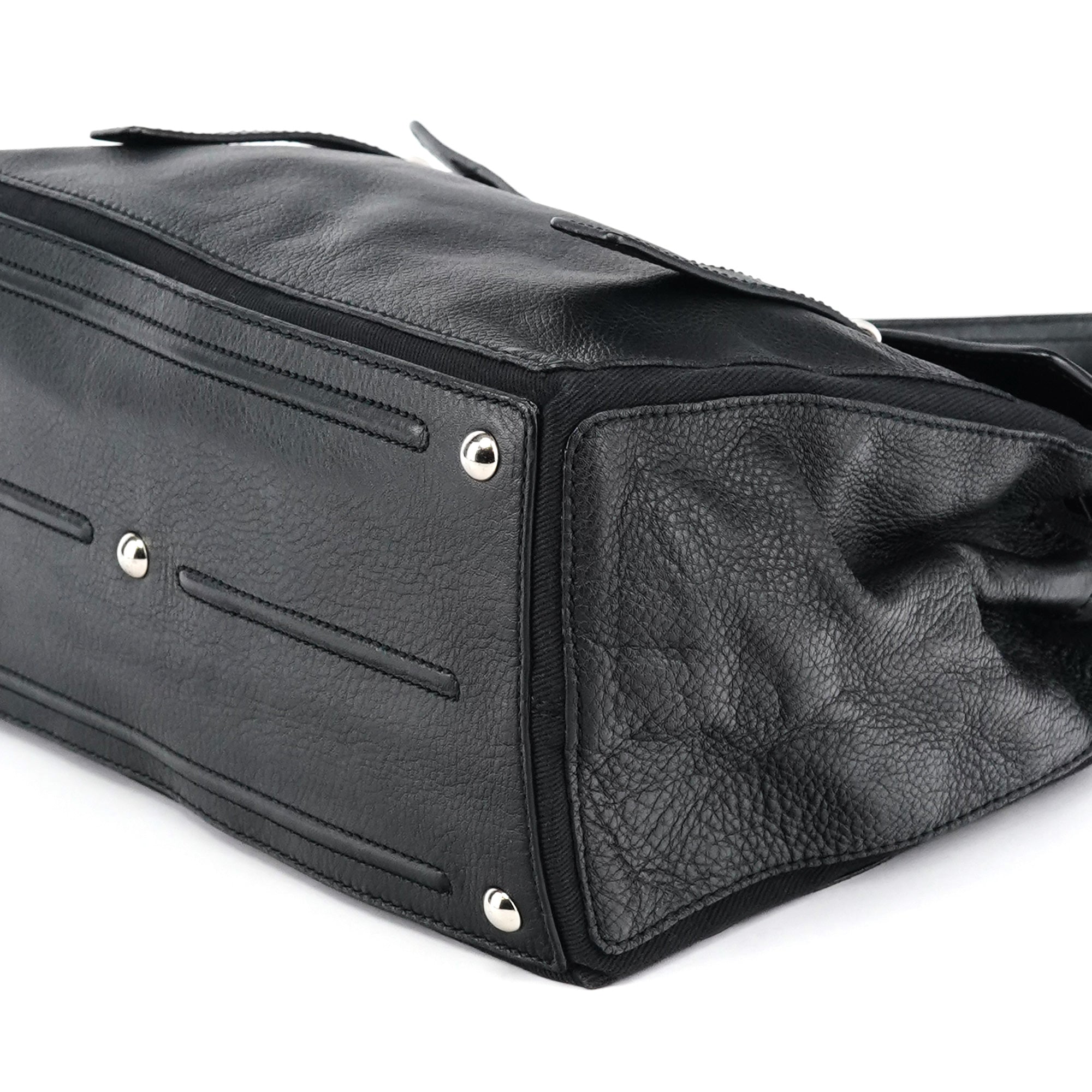 Yves Saint Laurent Black Leather Muse Two Bag