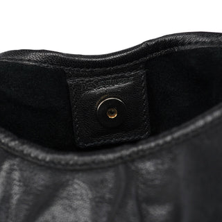 Yves Saint Laurent Black Leather Saint Tropez Shoulder Bag