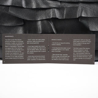 Yves Saint Laurent Black Leather Saint Tropez Shoulder Bag