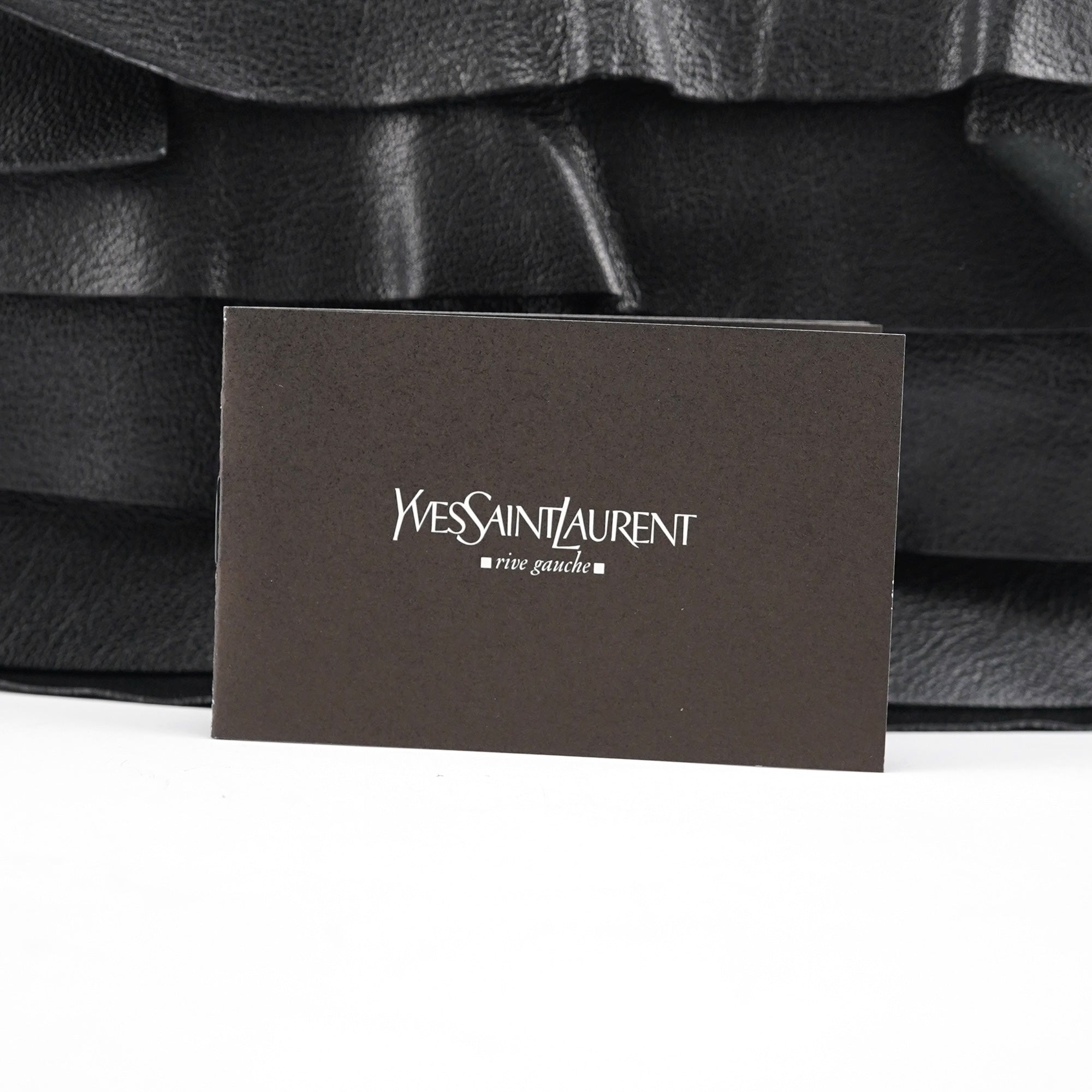 Yves Saint Laurent Black Leather Saint Tropez Shoulder Bag