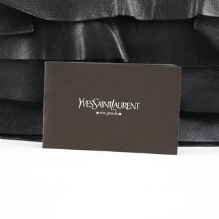 Yves Saint Laurent Black Leather Saint Tropez Shoulder Bag