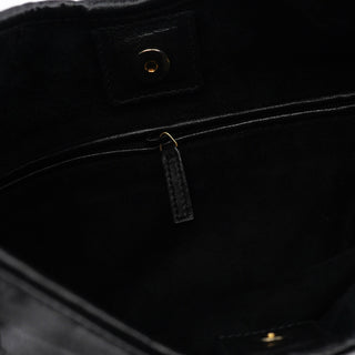 Yves Saint Laurent Black Leather Saint Tropez Shoulder Bag