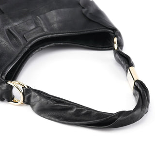 Yves Saint Laurent Black Leather Saint Tropez Shoulder Bag