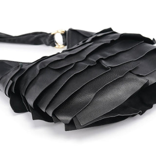 Yves Saint Laurent Black Leather Saint Tropez Shoulder Bag