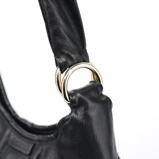 Yves Saint Laurent Black Leather Saint Tropez Shoulder Bag