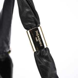 Yves Saint Laurent Black Leather Saint Tropez Shoulder Bag