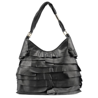 Yves Saint Laurent Black Leather Saint Tropez Shoulder Bag