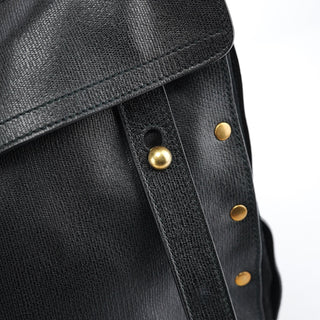 Yves Saint Laurent Black Leather Suede Muse Two Top Handle Bag