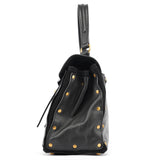 Yves Saint Laurent Muse Two Henkeltasche aus schwarzem Leder und Veloursleder