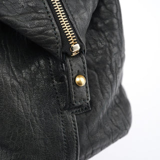 Yves Saint Laurent Black Leather Y Boston Bag