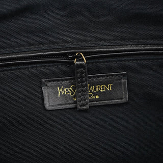 Yves Saint Laurent Black Leather Y Boston Bag