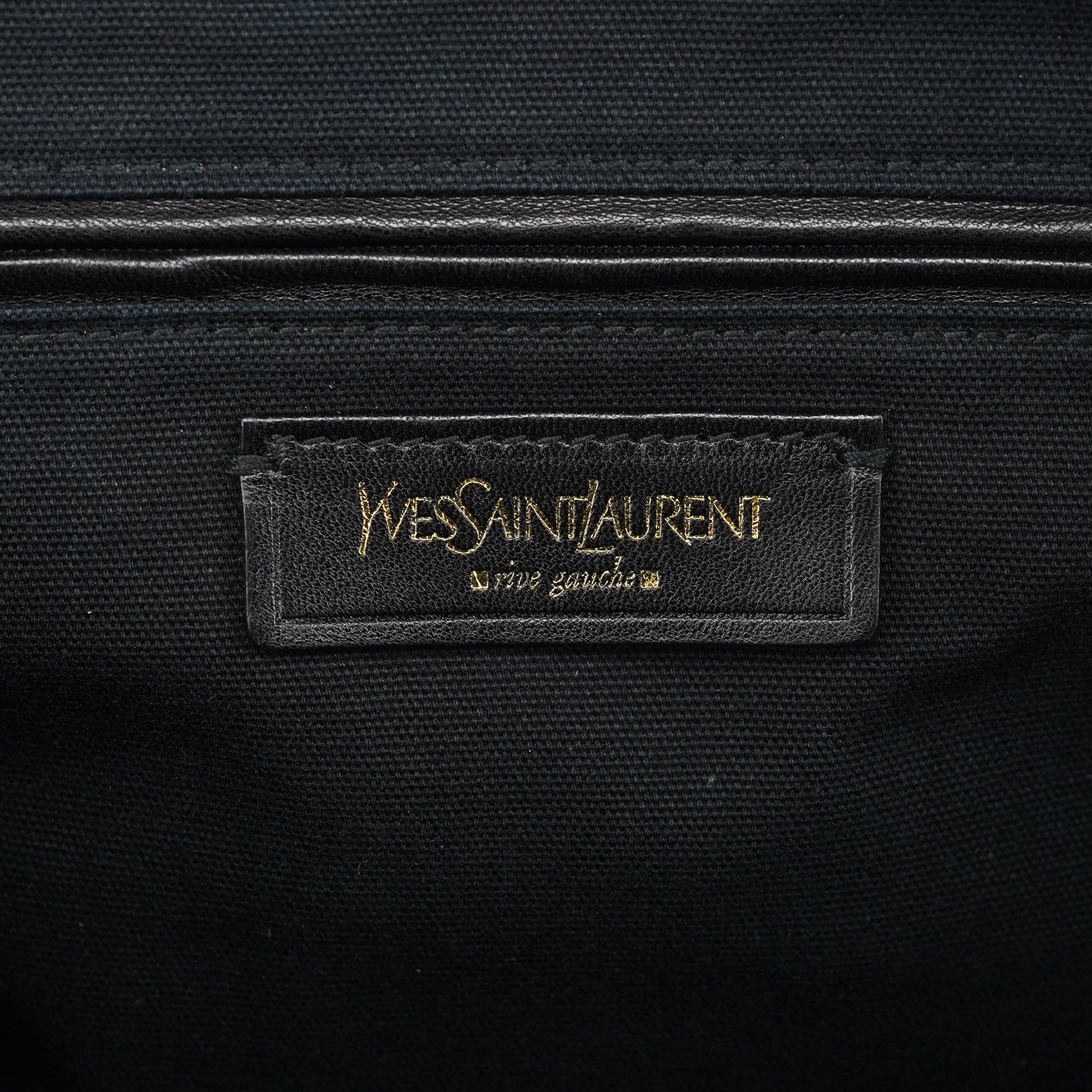 Yves Saint Laurent Sac Boston Y en cuir noir