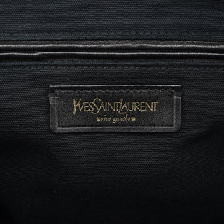 Yves Saint Laurent Black Leather Y Boston Bag