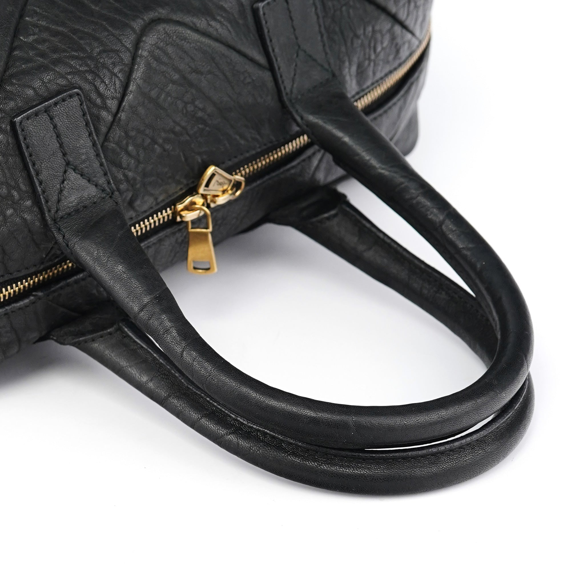 Yves Saint Laurent Sac Boston Y en cuir noir