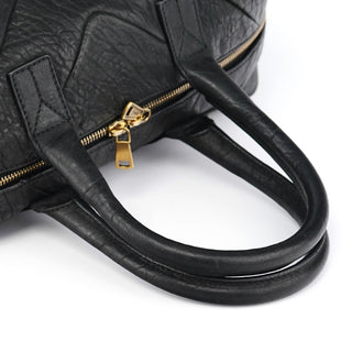 Yves Saint Laurent Black Leather Y Boston Bag