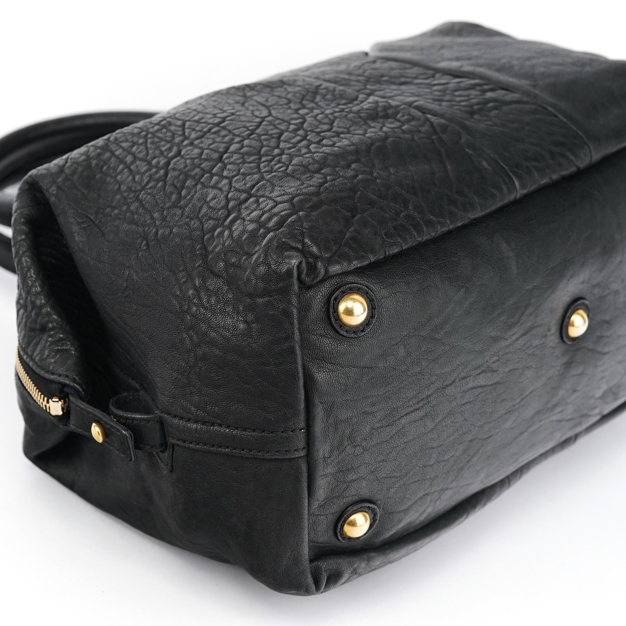 Yves Saint Laurent Sac Boston Y en cuir noir