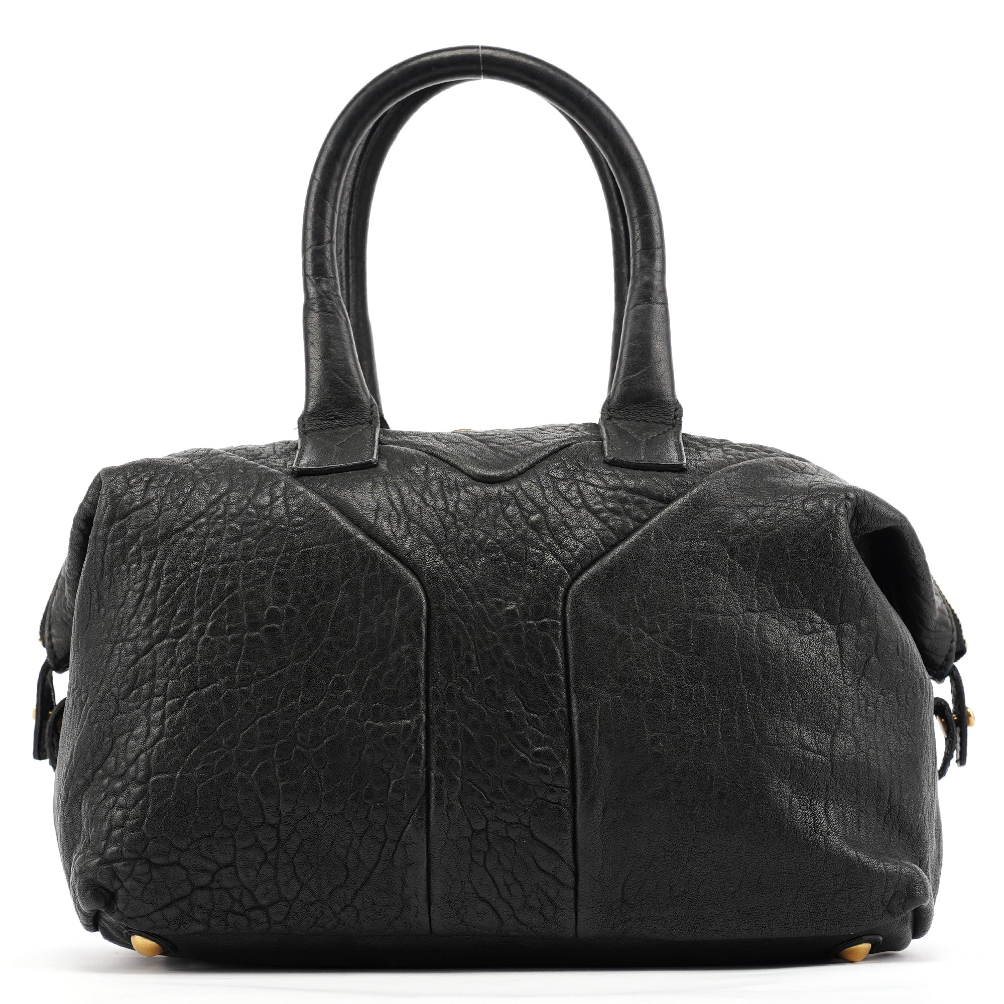 Yves Saint Laurent Sac Boston Y en cuir noir