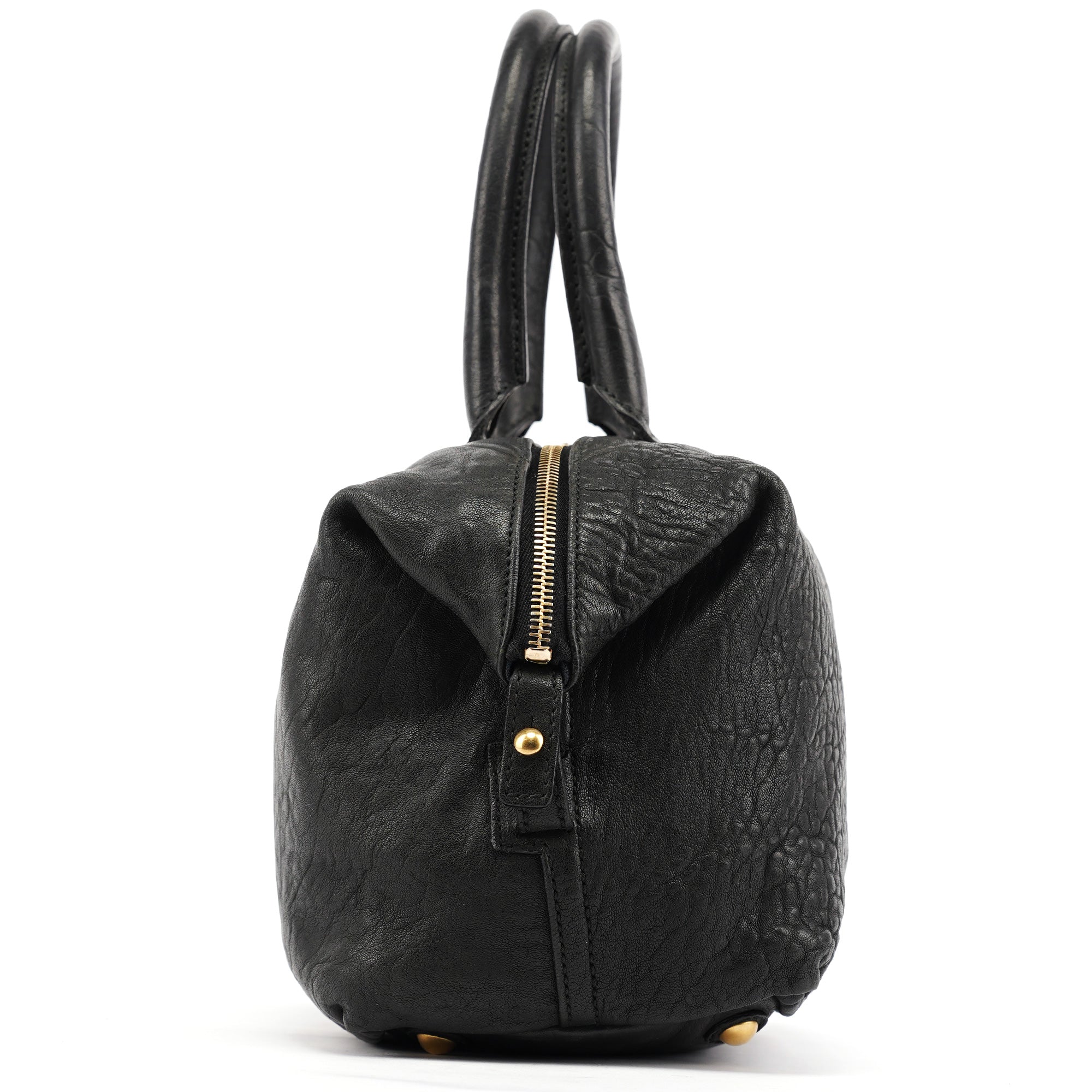 Yves Saint Laurent Sac Boston Y en cuir noir