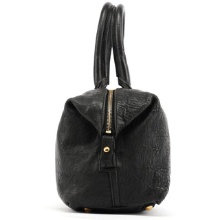 Yves Saint Laurent Black Leather Y Boston Bag
