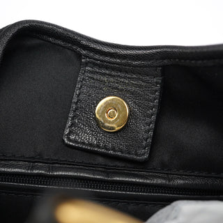 Yves Saint Laurent Black Multi Leather Saint Tropez Shoulder Bag