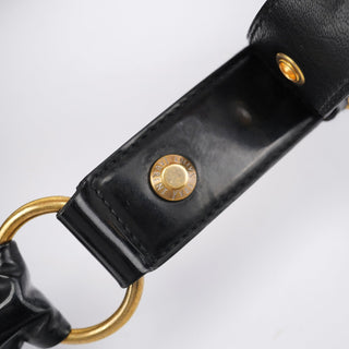 Yves Saint Laurent Black Multi Leather Saint Tropez Shoulder Bag