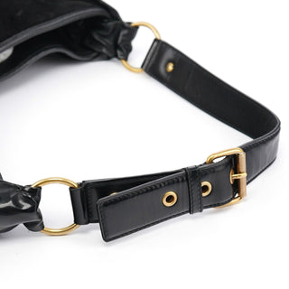 Yves Saint Laurent Black Multi Leather Saint Tropez Shoulder Bag